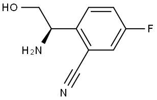 2-((1R)-1-AMINO-2-HYDROXYETHYL)-5-FLUOROBENZENECARBONITRILE Structure