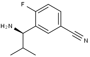 3-((1R)-1-AMINO-2-METHYLPROPYL)-4-FLUOROBENZENECARBONITRILE Structure