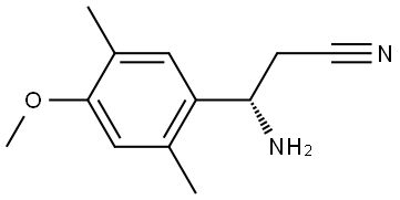 (3S)-3-AMINO-3-(4-METHOXY-2,5-DIMETHYLPHENYL)PROPANENITRILE Structure