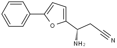 (3S)-3-AMINO-3-(5-PHENYLFURAN-2-YL)PROPANENITRILE Structure