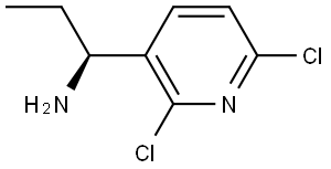 (1S)-1-(2,6-DICHLORO(3-PYRIDYL))PROPYLAMINE Structure