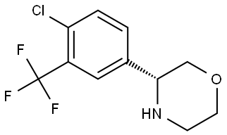 (3R)-3-[4-CHLORO-3-(TRIFLUOROMETHYL)PHENYL]MORPHOLINE Structure