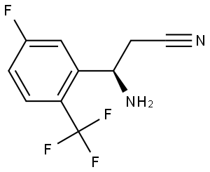 (3R)-3-AMINO-3-[5-FLUORO-2-(TRIFLUOROMETHYL)PHENYL]PROPANENITRILE Structure