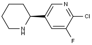 2-CHLORO-3-FLUORO-5-[(2S)-PIPERIDIN-2-YL]PYRIDINE Structure