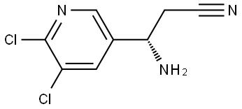 (3S)-3-AMINO-3-(5,6-DICHLORO(3-PYRIDYL))PROPANENITRILE Structure