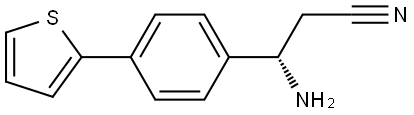 (3S)-3-AMINO-3-(4-(2-THIENYL)PHENYL)PROPANENITRILE Structure