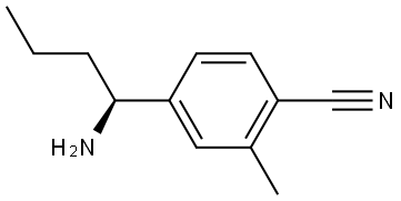 4-((1S)-1-AMINOBUTYL)-2-METHYLBENZENECARBONITRILE Structure