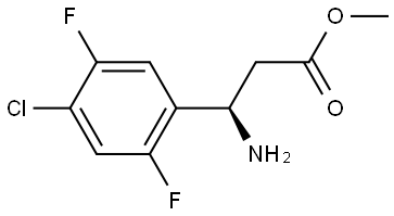 METHYL (3R)-3-AMINO-3-(4-CHLORO-2,5-DIFLUOROPHENYL)PROPANOATE Structure