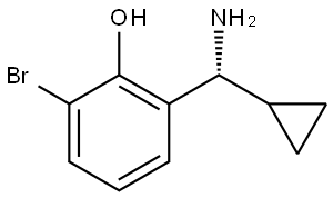 2-[(R)-AMINO(CYCLOPROPYL)METHYL]-6-BROMOPHENOL Structure