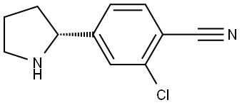 4-((2R)PYRROLIDIN-2-YL)-2-CHLOROBENZENECARBONITRILE Structure