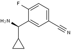 3-((1R)AMINOCYCLOPROPYLMETHYL)-4-FLUOROBENZENECARBONITRILE Structure