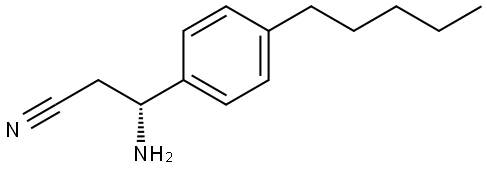 (3R)-3-AMINO-3-(4-PENTYLPHENYL)PROPANENITRILE Structure