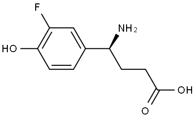 (S)-4-amino-4-(3-fluoro-4-hydroxyphenyl)butanoic acid Structure