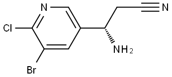 (3S)-3-AMINO-3-(5-BROMO-6-CHLORO(3-PYRIDYL))PROPANENITRILE Structure