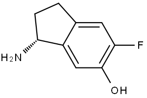 (3R)-3-amino-6-fluoro-2,3-dihydro-1H-inden-5-ol Structure