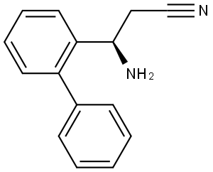 (3R)-3-AMINO-3-(2-PHENYLPHENYL)PROPANENITRILE Structure