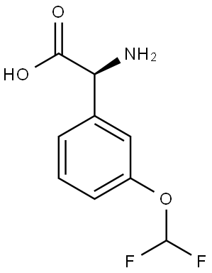 (2S)-2-AMINO-2-[3-(DIFLUOROMETHOXY)PHENYL]ACETIC ACID Structure