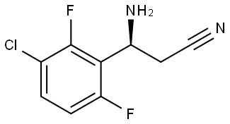 (3S)-3-AMINO-3-(3-CHLORO-2,6-DIFLUOROPHENYL)PROPANENITRILE Structure