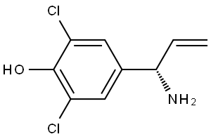 4-((1S)-1-AMINOPROP-2-ENYL)-2,6-DICHLOROPHENOL Structure