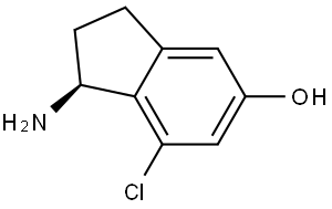 (1S)-1-amino-7-chloro-2,3-dihydro-1H-inden-5-ol Structure