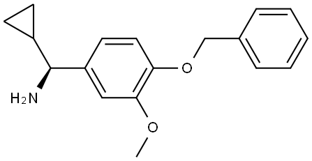 (αS)-α-Cyclopropyl-3-methoxy-4-(phenylmethoxy)benzenemethanamine Structure