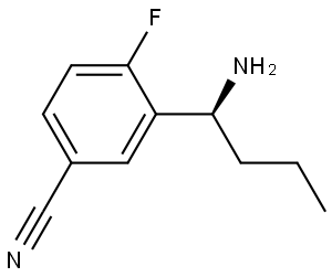 3-((1S)-1-AMINOBUTYL)-4-FLUOROBENZENECARBONITRILE Structure