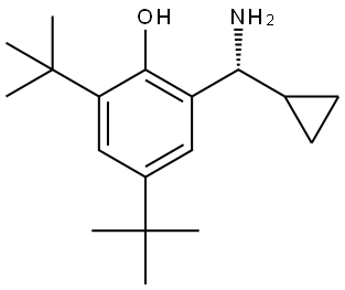 2-((1R)AMINOCYCLOPROPYLMETHYL)-4,6-BIS(TERT-BUTYL)PHENOL Structure