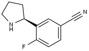 3-((2S)PYRROLIDIN-2-YL)-4-FLUOROBENZENECARBONITRILE Structure