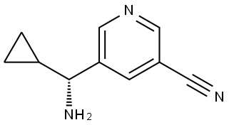 5-((1R)AMINOCYCLOPROPYLMETHYL)PYRIDINE-3-CARBONITRILE Structure