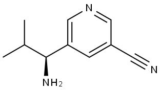 5-((1S)-1-AMINO-2-METHYLPROPYL)PYRIDINE-3-CARBONITRILE Structure