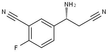 5-((1R)-1-AMINO-2-CYANOETHYL)-2-FLUOROBENZENECARBONITRILE Structure