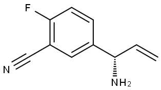 5-((1S)-1-AMINOPROP-2-ENYL)-2-FLUOROBENZENECARBONITRILE Structure