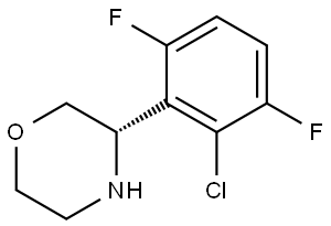 (3S)-3-(2-CHLORO-3,6-DIFLUOROPHENYL)MORPHOLINE Structure