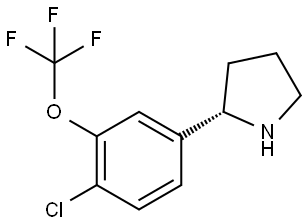 (2S)-2-[4-CHLORO-3-(TRIFLUOROMETHOXY)PHENYL]PYRROLIDINE Structure