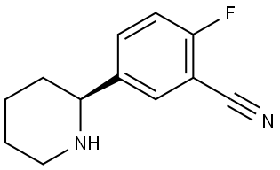 5-((2S)(2-PIPERIDYL))-2-FLUOROBENZENECARBONITRILE Structure