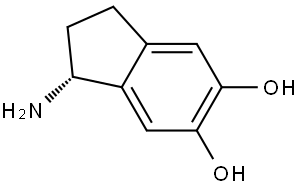 (1R)-1-amino-2,3-dihydro-1H-indene-5,6-diol Structure