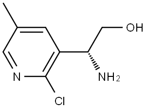 (2R)-2-AMINO-2-(2-CHLORO-5-METHYL (3-PYRIDYL))ETHAN-1-OL Structure