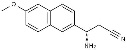 (3S)-3-AMINO-3-(6-METHOXY(2-NAPHTHYL))PROPANENITRILE Structure