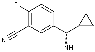 5-((1S)AMINOCYCLOPROPYLMETHYL)-2-FLUOROBENZENECARBONITRILE 구조식 이미지