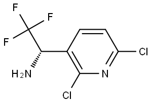 (1S)-1-(2,6-DICHLORO(3-PYRIDYL))-2,2,2-TRIFLUOROETHYLAMINE Structure