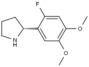 (2R)-2-(2-FLUORO-4,5-DIMETHOXYPHENYL)PYRROLIDINE Structure