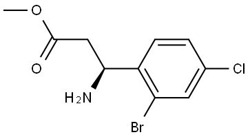 METHYL (3S)-3-AMINO-3-(2-BROMO-4-CHLOROPHENYL)PROPANOATE Structure