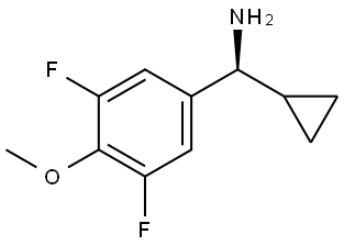 (1S)(3,5-DIFLUORO-4-METHOXYPHENYL)CYCLOPROPYLMETHYLAMINE Structure