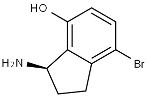 (3R)-3-amino-7-bromo-2,3-dihydro-1H-inden-4-ol Structure