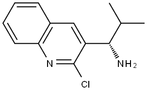 (1S)-1-(2-CHLORO(3-QUINOLYL))-2-METHYLPROPYLAMINE 구조식 이미지