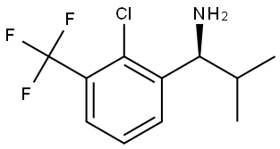 (1S)-1-[2-CHLORO-3-(TRIFLUOROMETHYL)PHENYL]-2-METHYLPROPAN-1-AMINE Structure