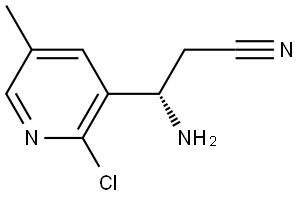 (3S)-3-AMINO-3-(2-CHLORO-5-METHYL (3-PYRIDYL))PROPANENITRILE Structure