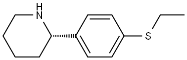 (2S)-2-[4-(ETHYLSULFANYL)PHENYL]PIPERIDINE Structure
