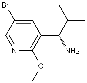 (1S)-1-(5-BROMO-2-METHOXYPYRIDIN-3-YL)-2-METHYLPROPAN-1-AMINE Structure