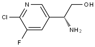 (2R)-2-AMINO-2-(6-CHLORO-5-FLUORO(3-PYRIDYL))ETHAN-1-OL 구조식 이미지